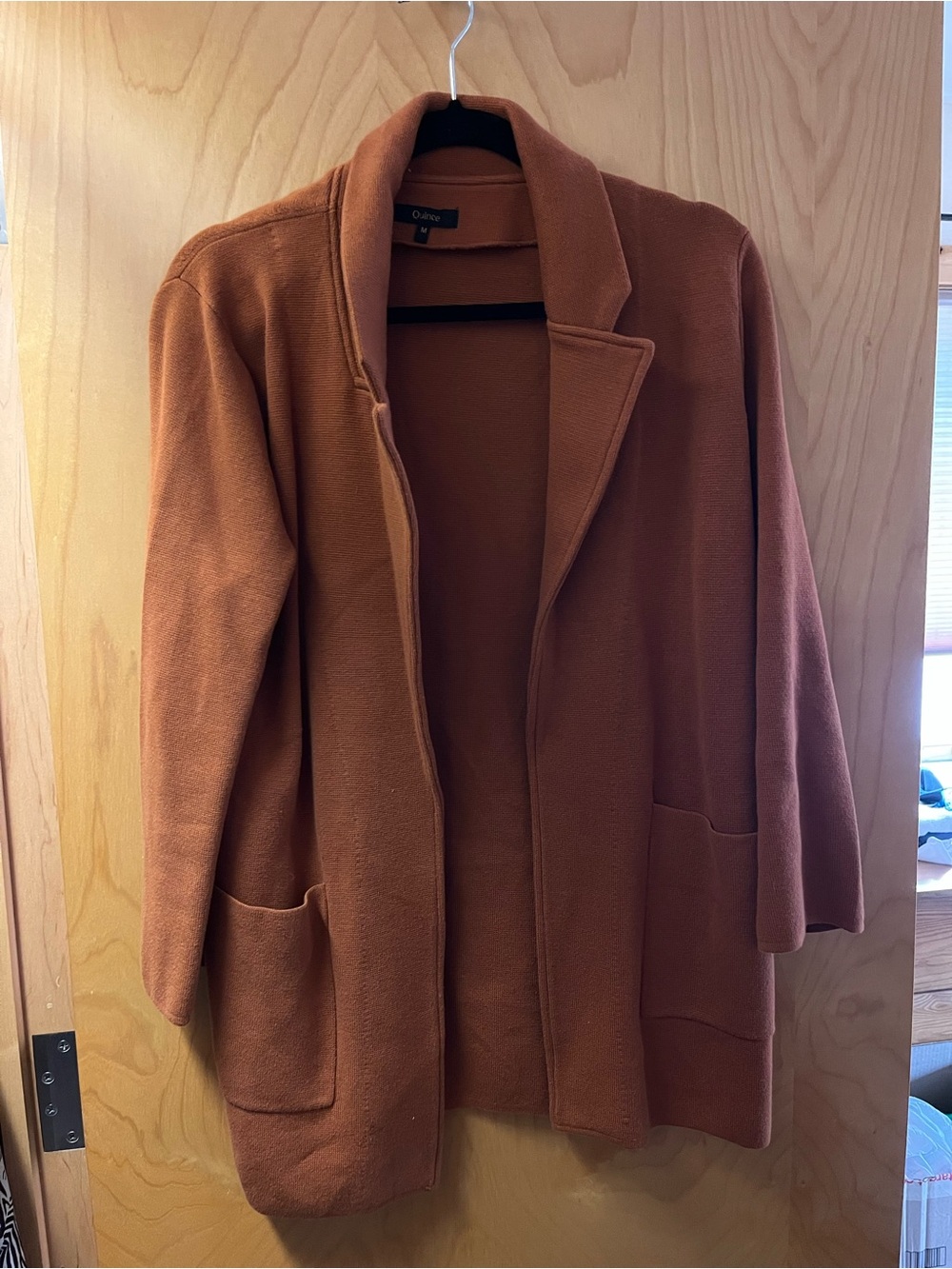 Quince 100% cotton knit blazer